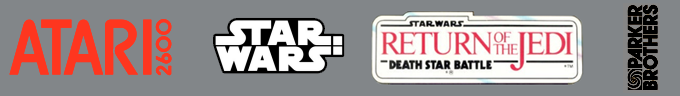 Star Wars Return of the Jedi Death Star Battle logo for Atari 2600